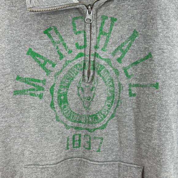 JanSport Marshall University Half Zip Sweatshirt Womens Small Gray Green Team - Picture 3 of 7